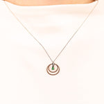 0,03 Karat Elmas, 0,24 Karat Zümrüt Elmas Kolye - Nur Kuyumculuk