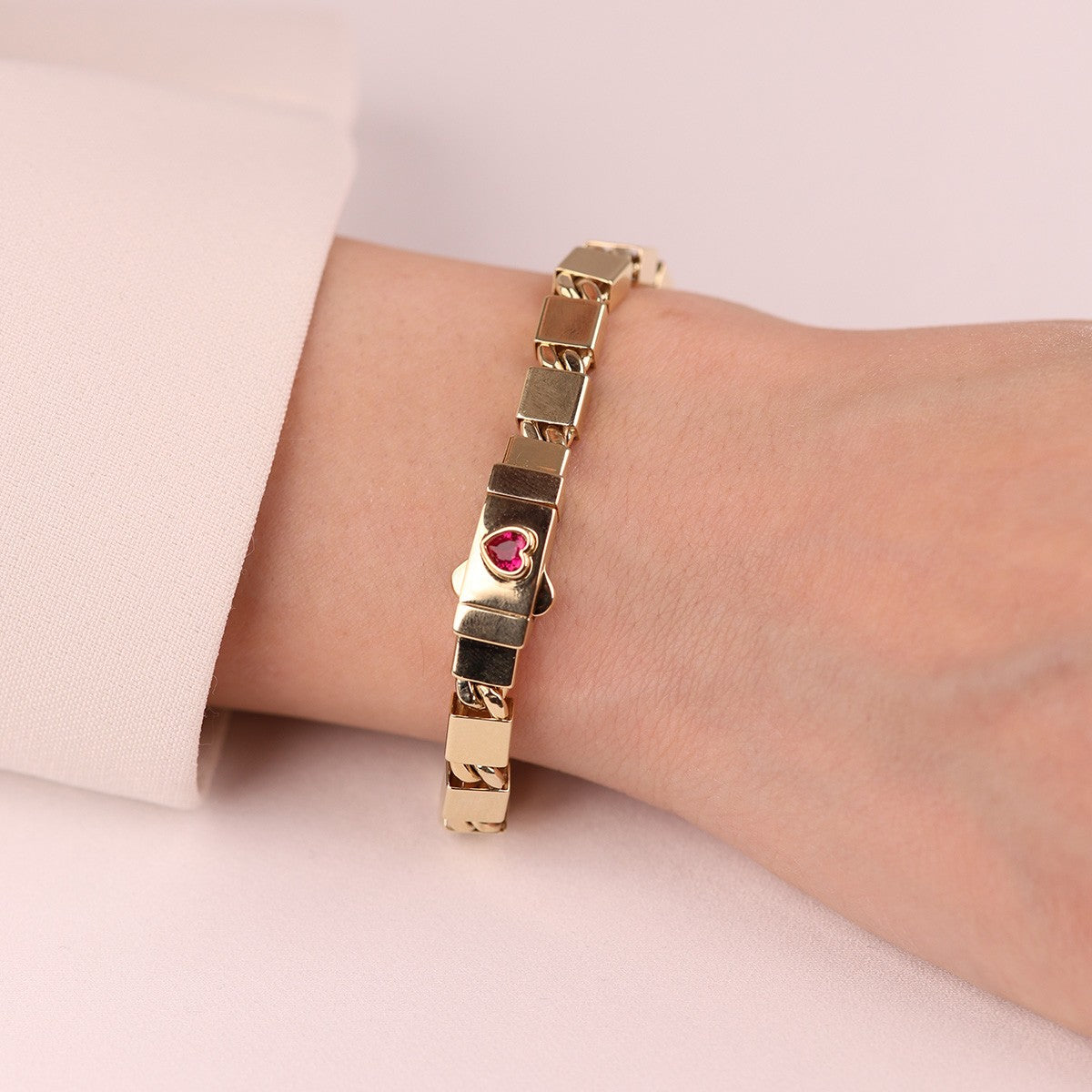 Cetaş Love & Heart Serisi 14 Ayar Altın Bileklik