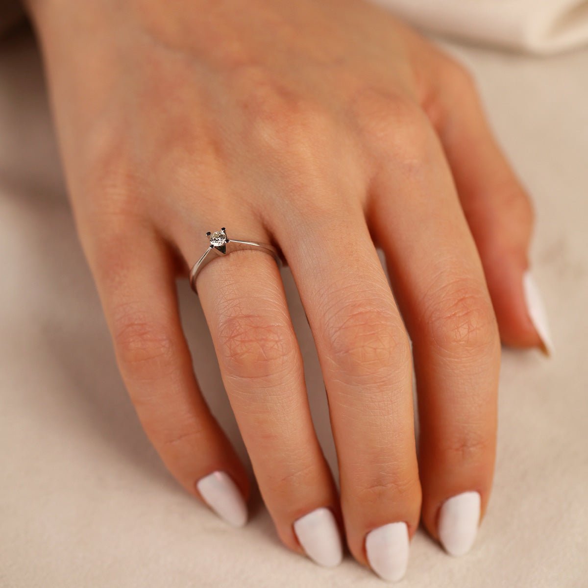 0,17 Karat Pırlanta Tektaş Yüzük - Nur Kuyumculuk