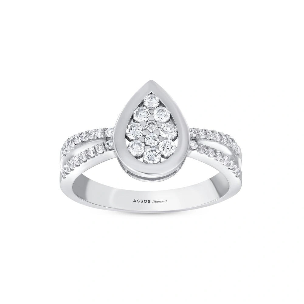 0,21 Karat Damla Pırlanta Yüzük - Nur Kuyumculuk