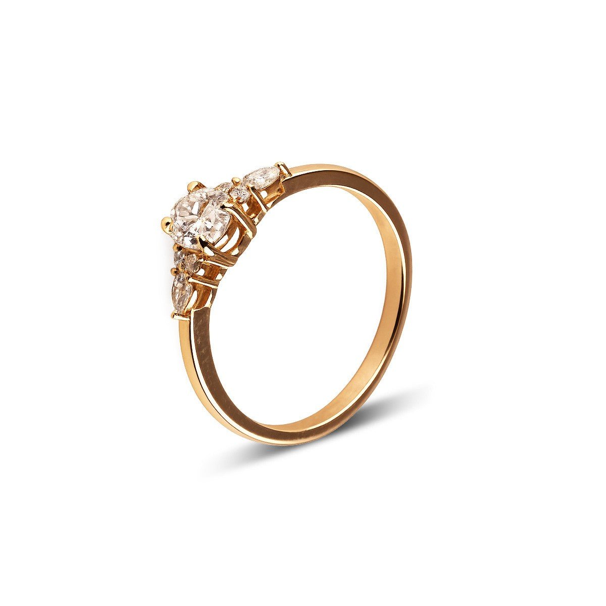 0,65 Karat Vintage Oval Tek Taş Pırlanta Yüzük - Nur Kuyumculuk