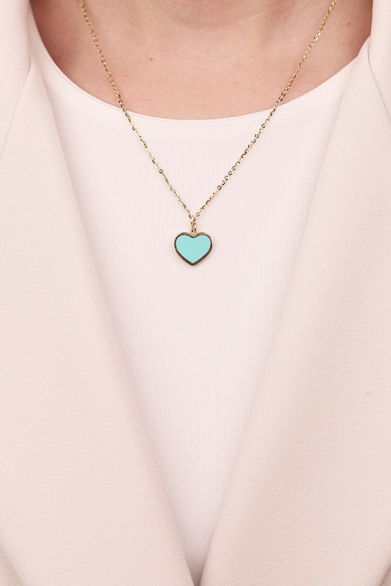 Cetaş Love Heart Serisi Charm Detaylı 14 Ayar Altın Kolye