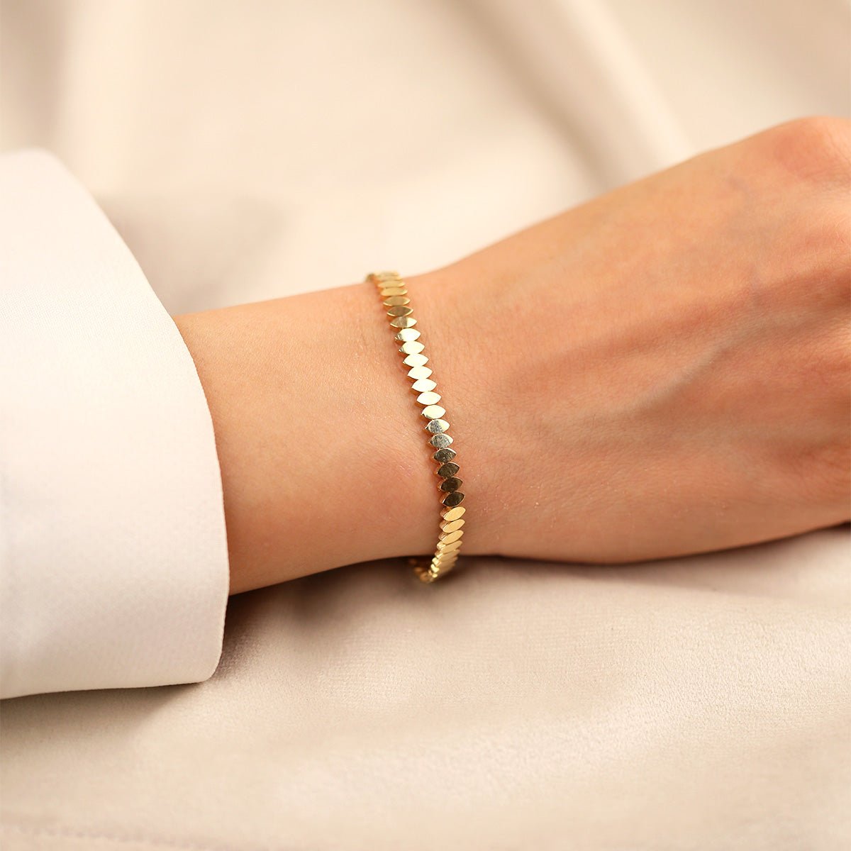 Exclusive 14 Ayar Sarı Altın Bileklik - Nur Kuyumculuk