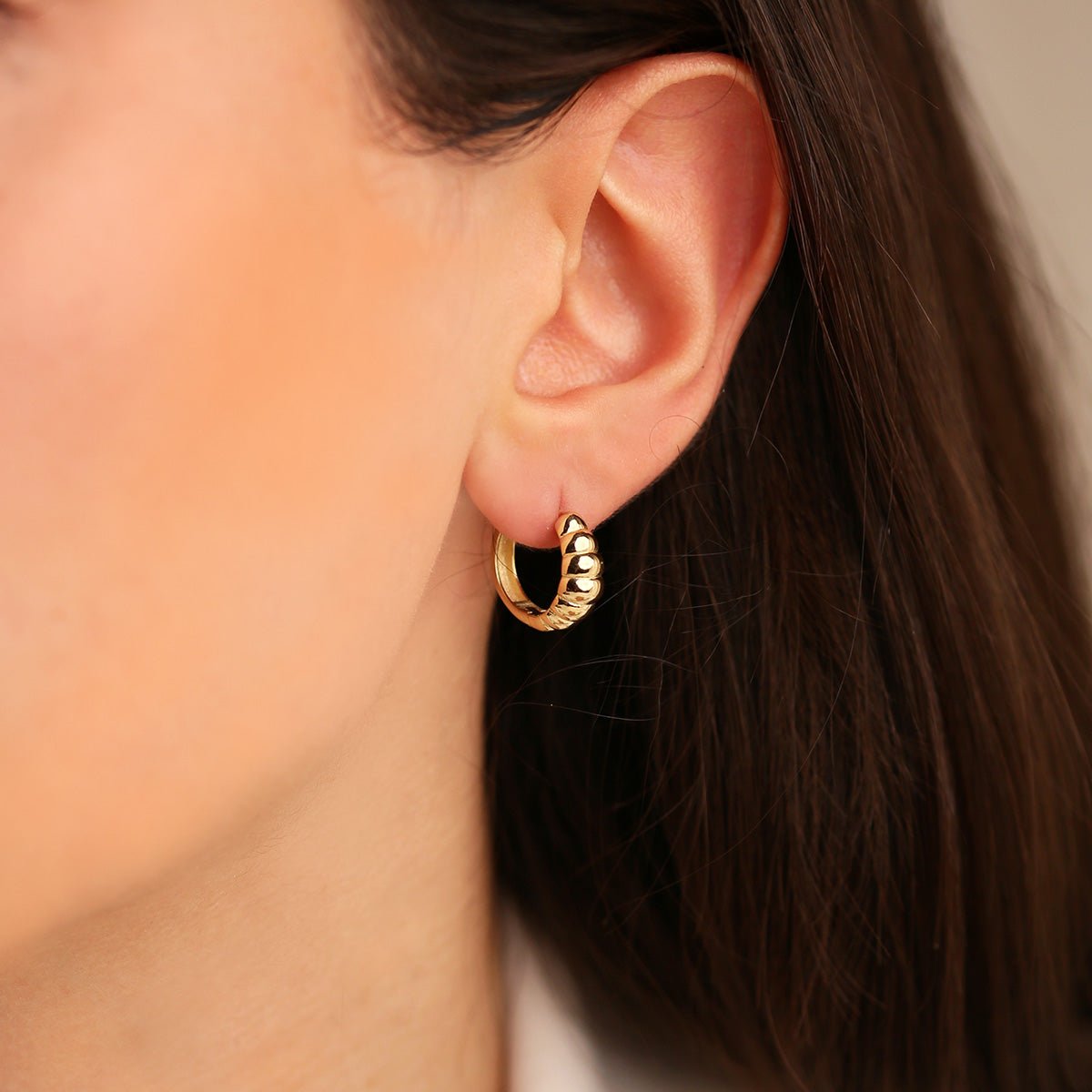 14 Ayar Altın Halka Küpe - Nur Kuyumculuk