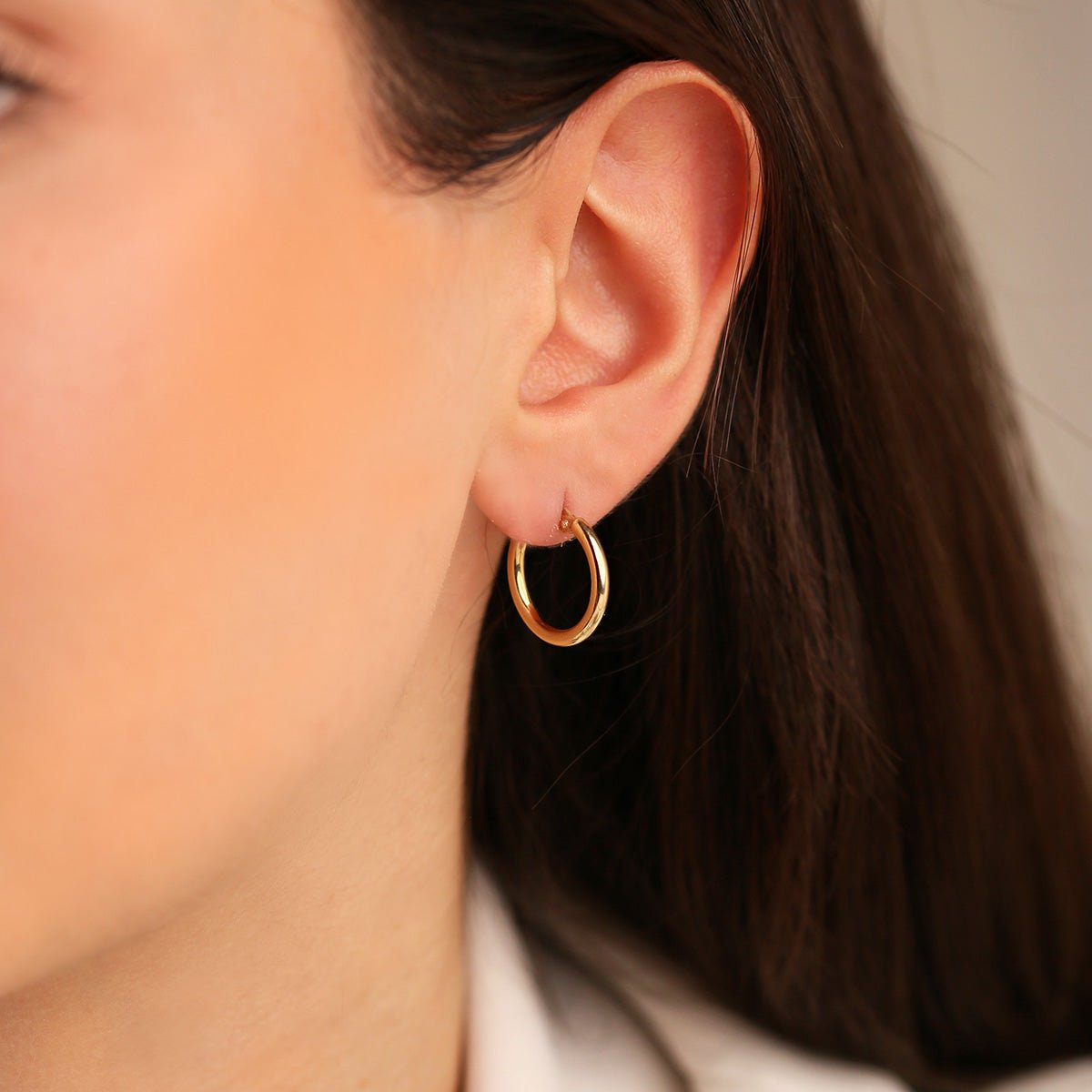 14 Ayar Altın Halka Küpe - Nur Kuyumculuk