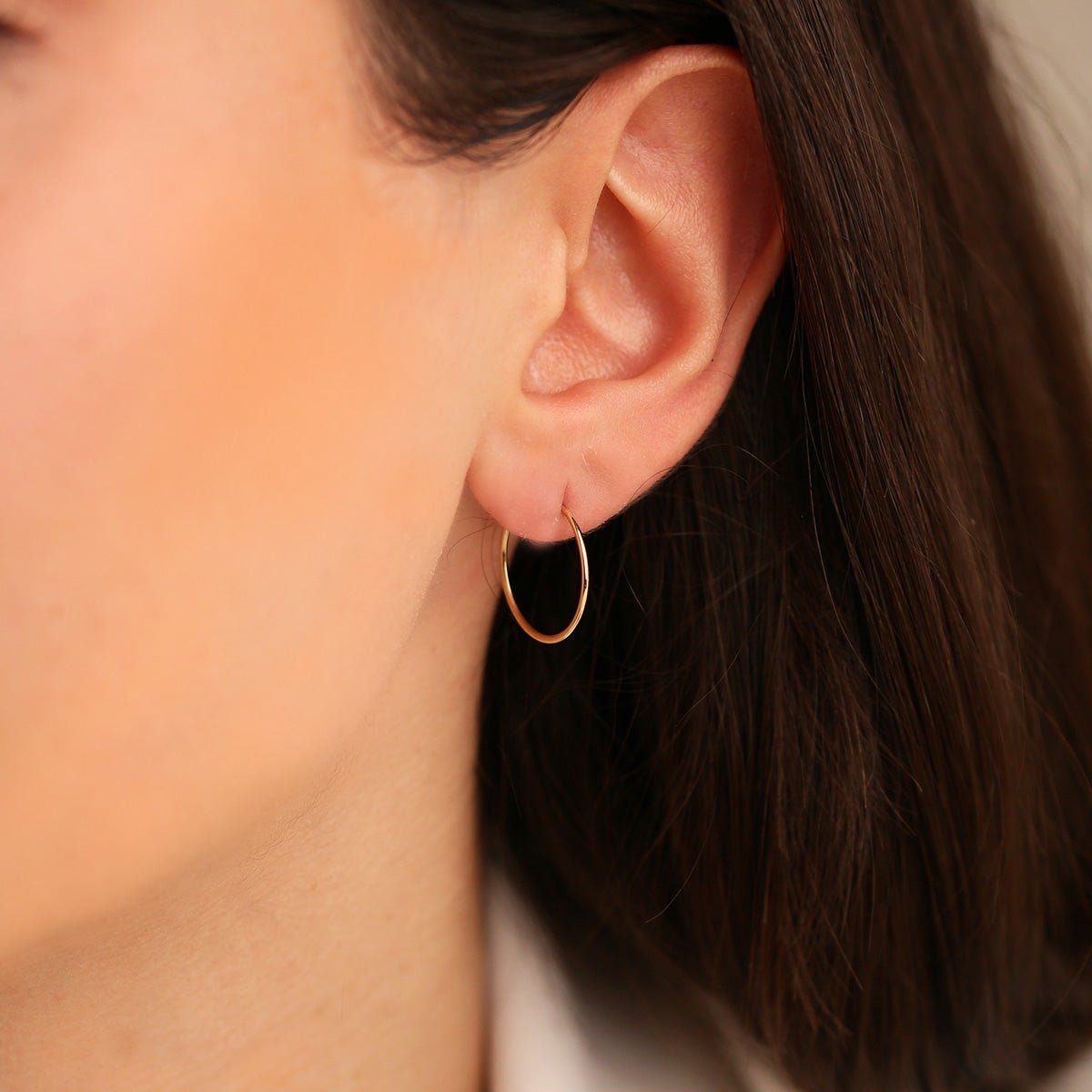 14 Ayar Altın Halka Küpe - Nur Kuyumculuk