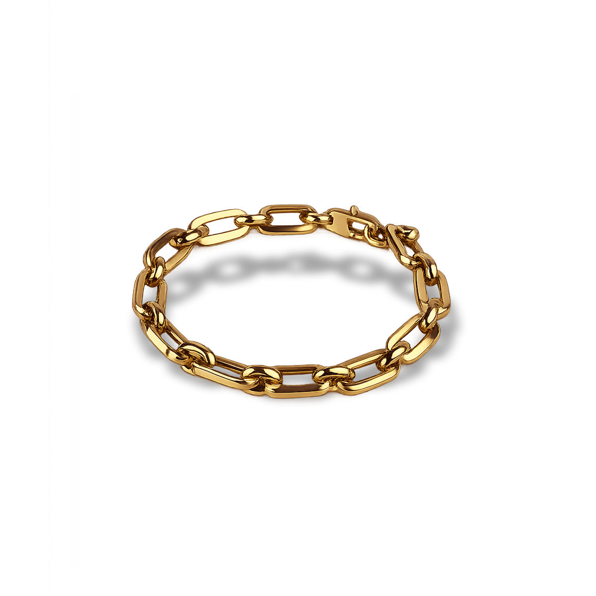 Modern Kalın Zincirli  14 Ayar Altın Bileklik