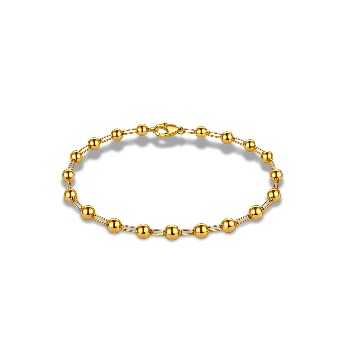 Boncuklu 14 Ayar Altın Bileklik – Günlük Şık Tasarım