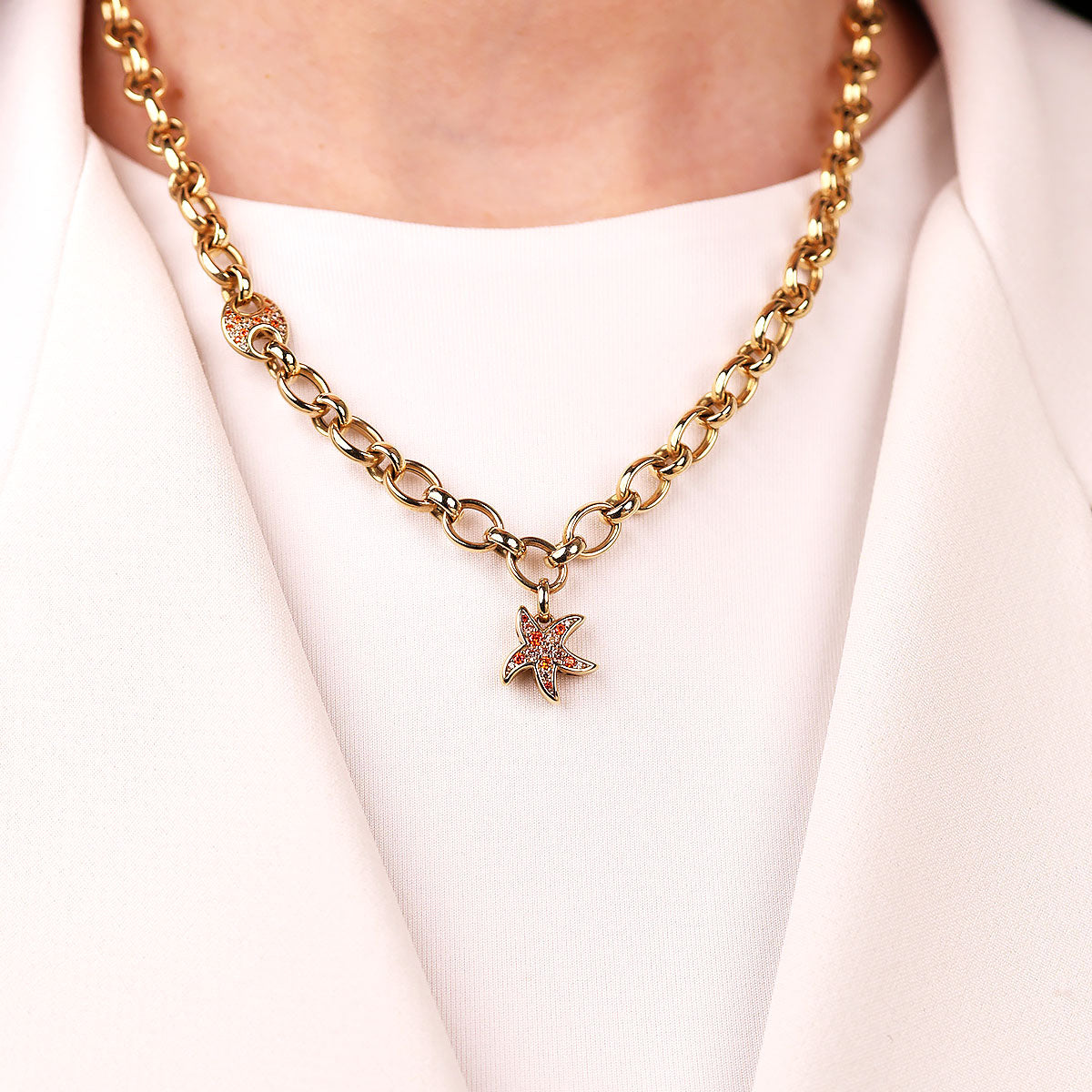 Cetaş Aqualis Deniz Yıldızı Temalı 14 Ayar Altın Kolye