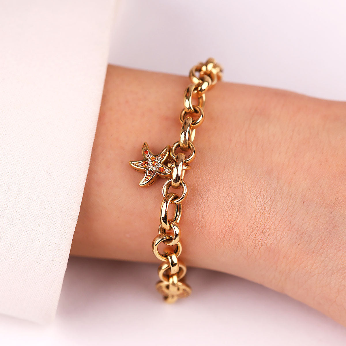 Cetaş Aqualis Deniz Yıldızı Temalı 14 Ayar Altın Bileklik