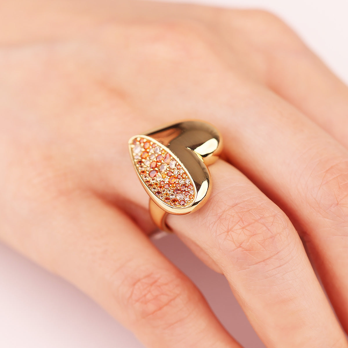 Cetaş Eterna Serisi Kalp 14 Ayar Altın Yüzük