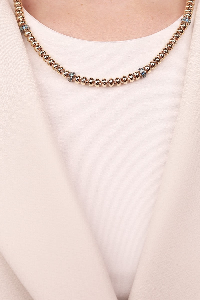 Cetaş Eterna Serisi Modern Taş Detaylı 14 Ayar Altın Kolye