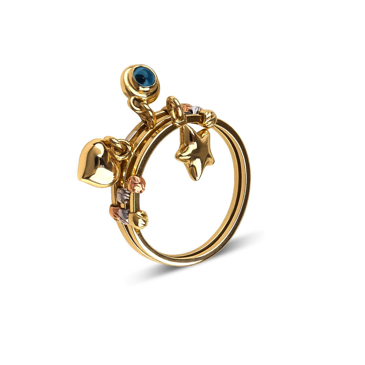 Cetaş Eterna Serisi Nazar Boncuk Temalı  14 Ayar Altın Yüzük