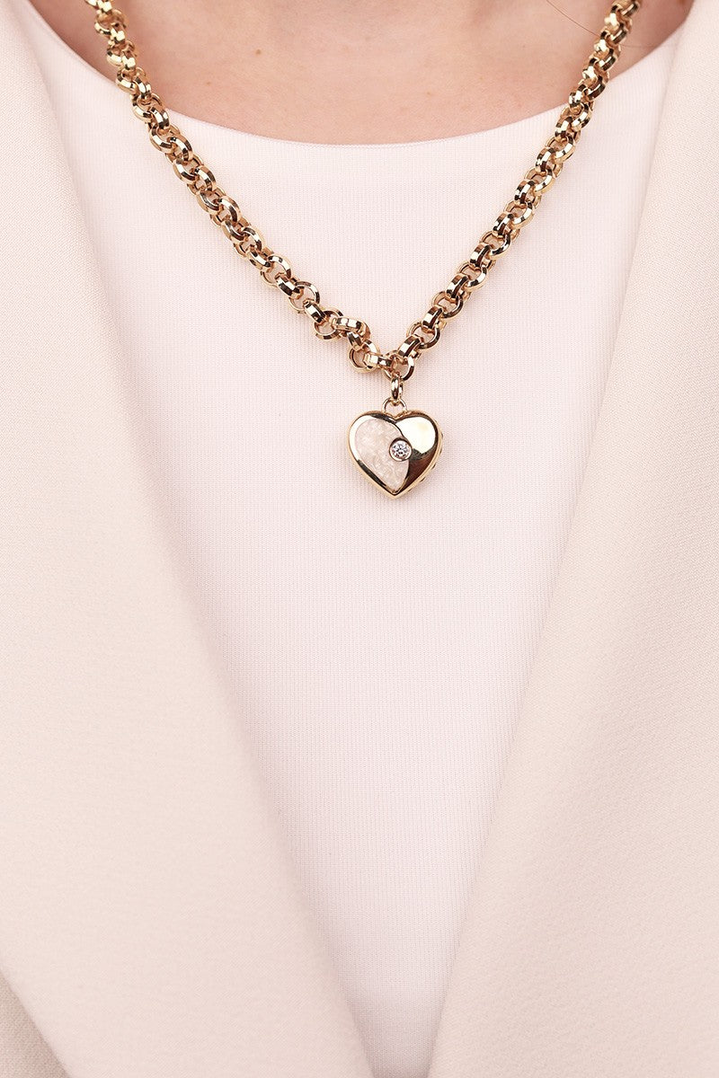 Cetaş Gold Luck Serisi Charm Detaylı 14 Ayar Altın Kolye