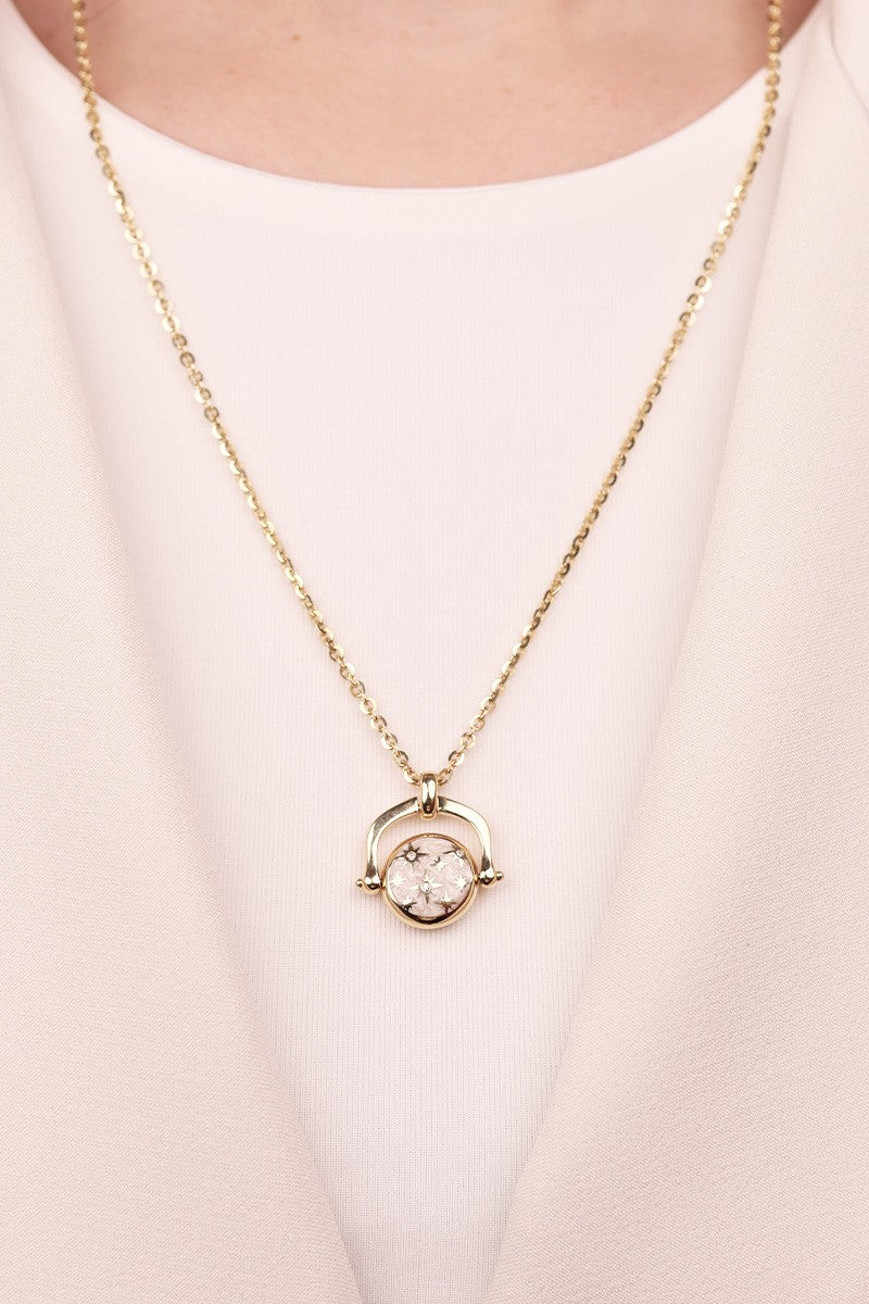 Cetaş Polaris Serisi Modern Tasarım 14 Ayar Altın kolye