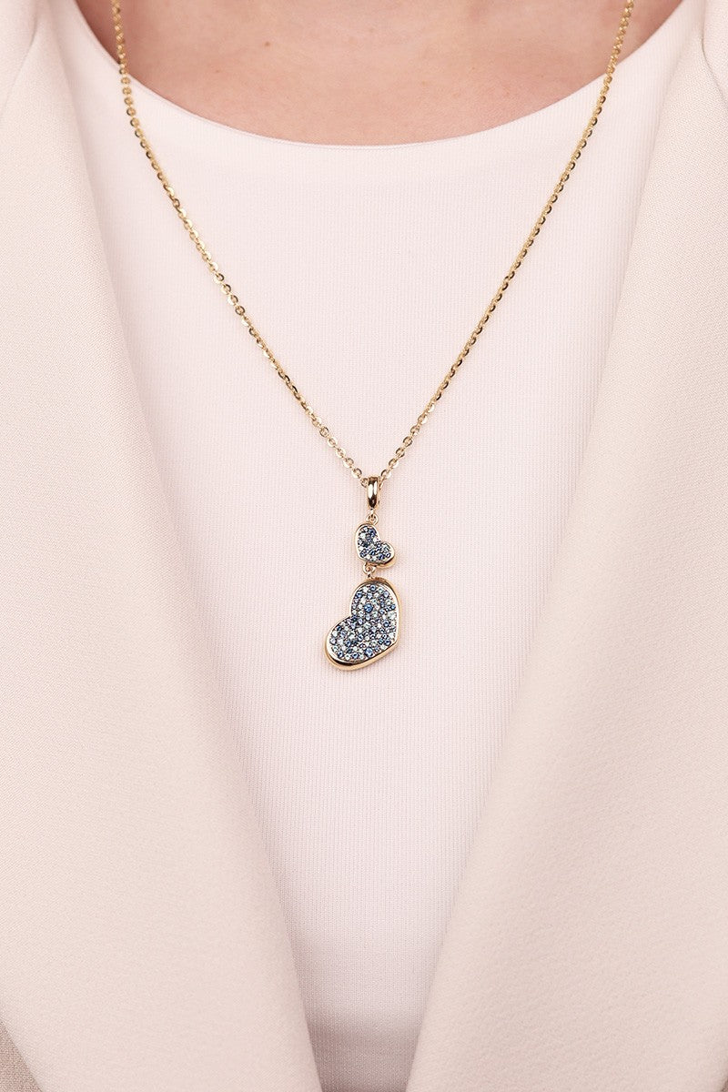 Cetaş Eterna Serisi Charm Detaylı Modern Taş Tasarım 14 Ayar Altın Kolye