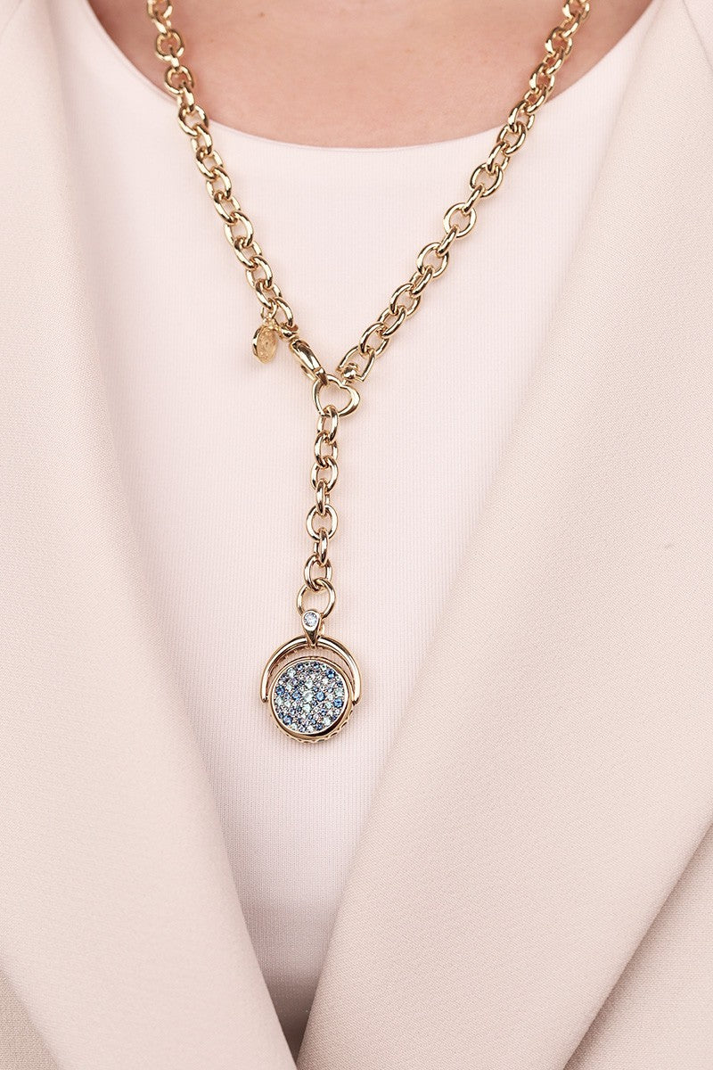 Cetaş Eterna Serisi Modern Taş Temalı 14 Ayar Altın Kolye