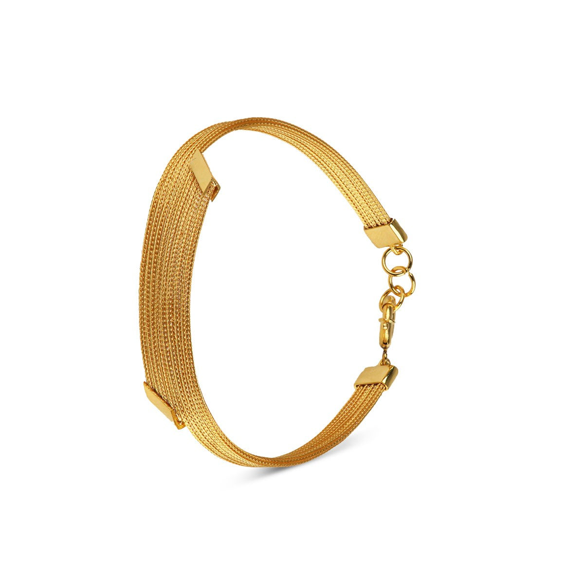 Kalze Modern Tasarım 14 Ayar Altın Bileklik