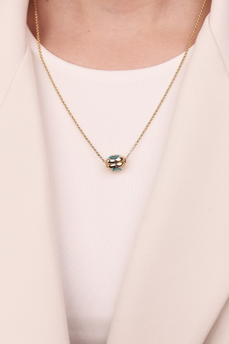 Cetaş Fortuna Serisi Nazar Detaylı 14 Ayar Altın Kolye