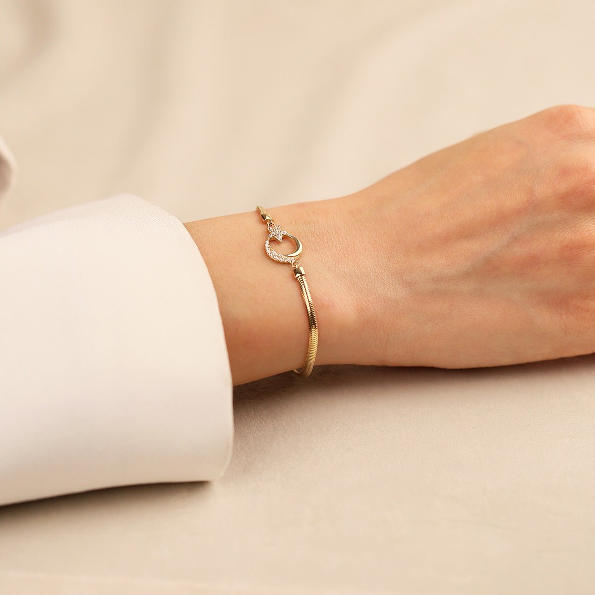 Ay Yıldız 14 Ayar Altın Bileklik - Nur Kuyumculuk