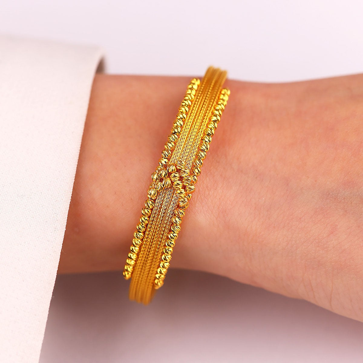 Kalze Dorika  Model 14 Ayar Altın Bileklik