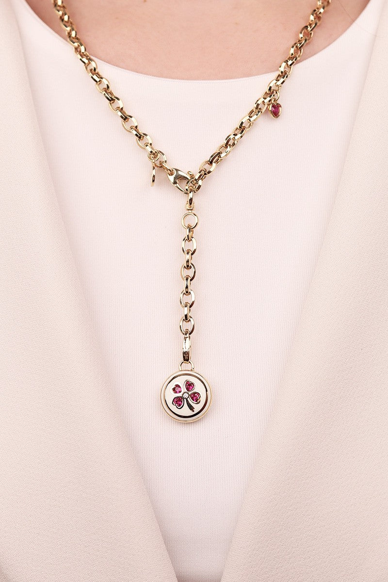 Cetaş Gold Luck Serisi Çiçek Temalı 14 Ayar Altın Kolye