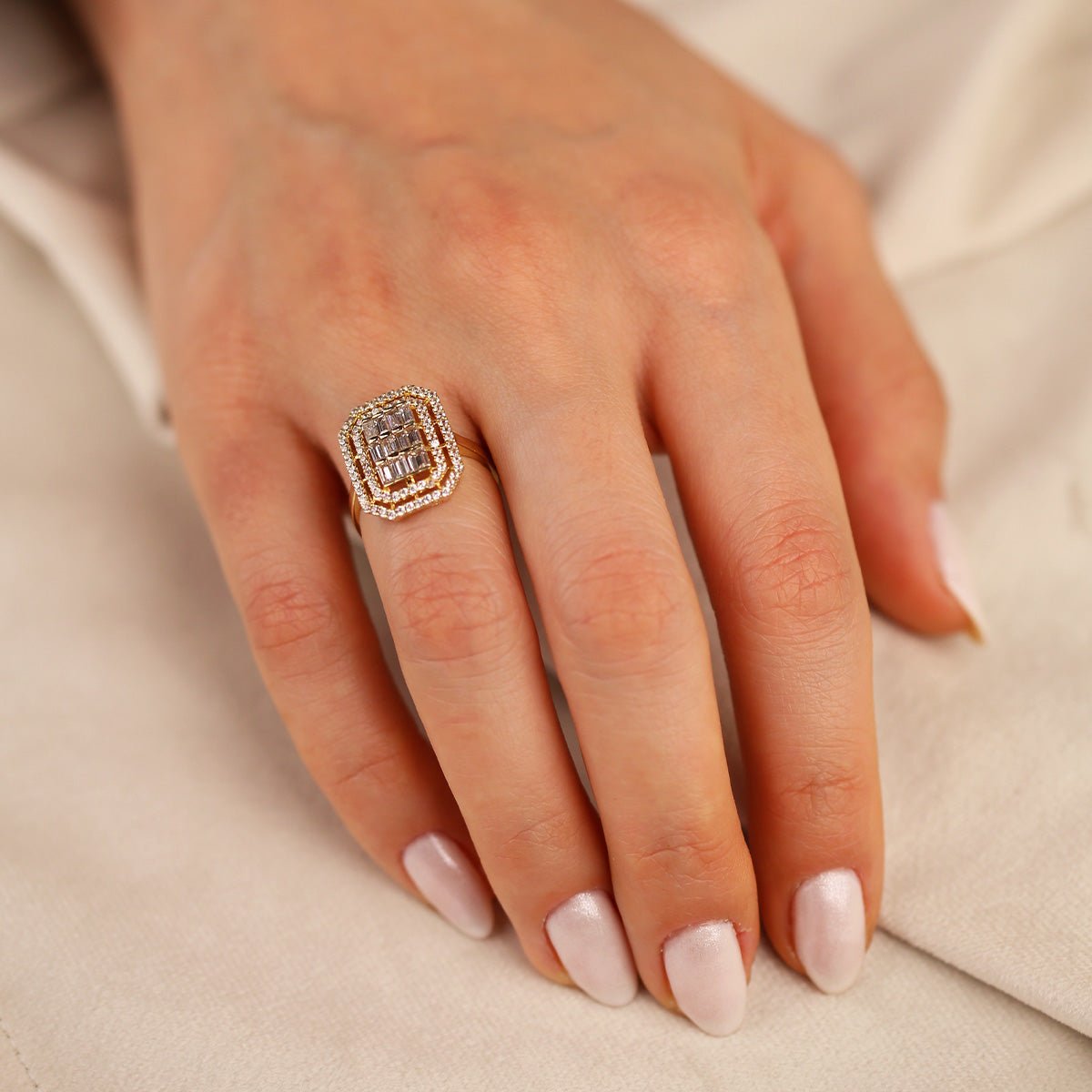 Baget 14 Ayar Altın Yüzük - Nur Kuyumculuk