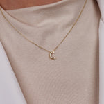 C Harfi 14 Ayar Altın Kolye - Nur Kuyumculuk