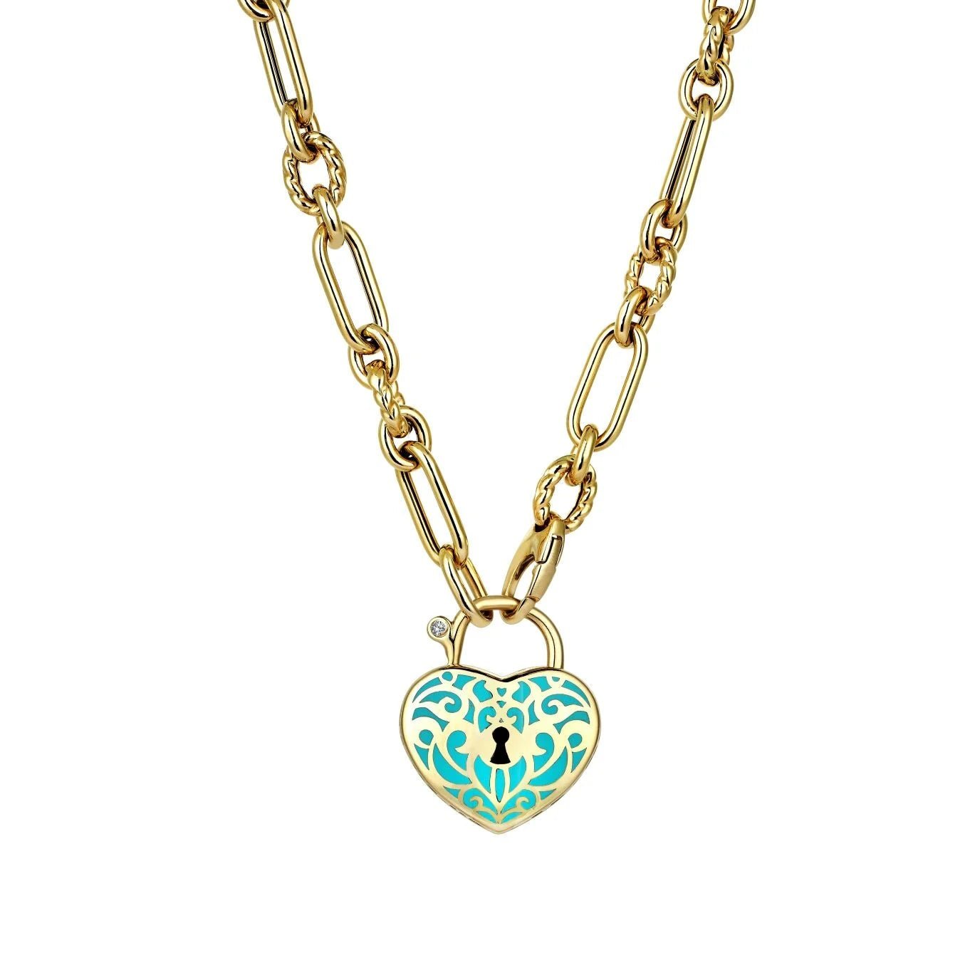 Cetaş 14 Ayar Akantus Tukuaz Mineli 14 Ayar Altın Kolye - Nur Kuyumculuk