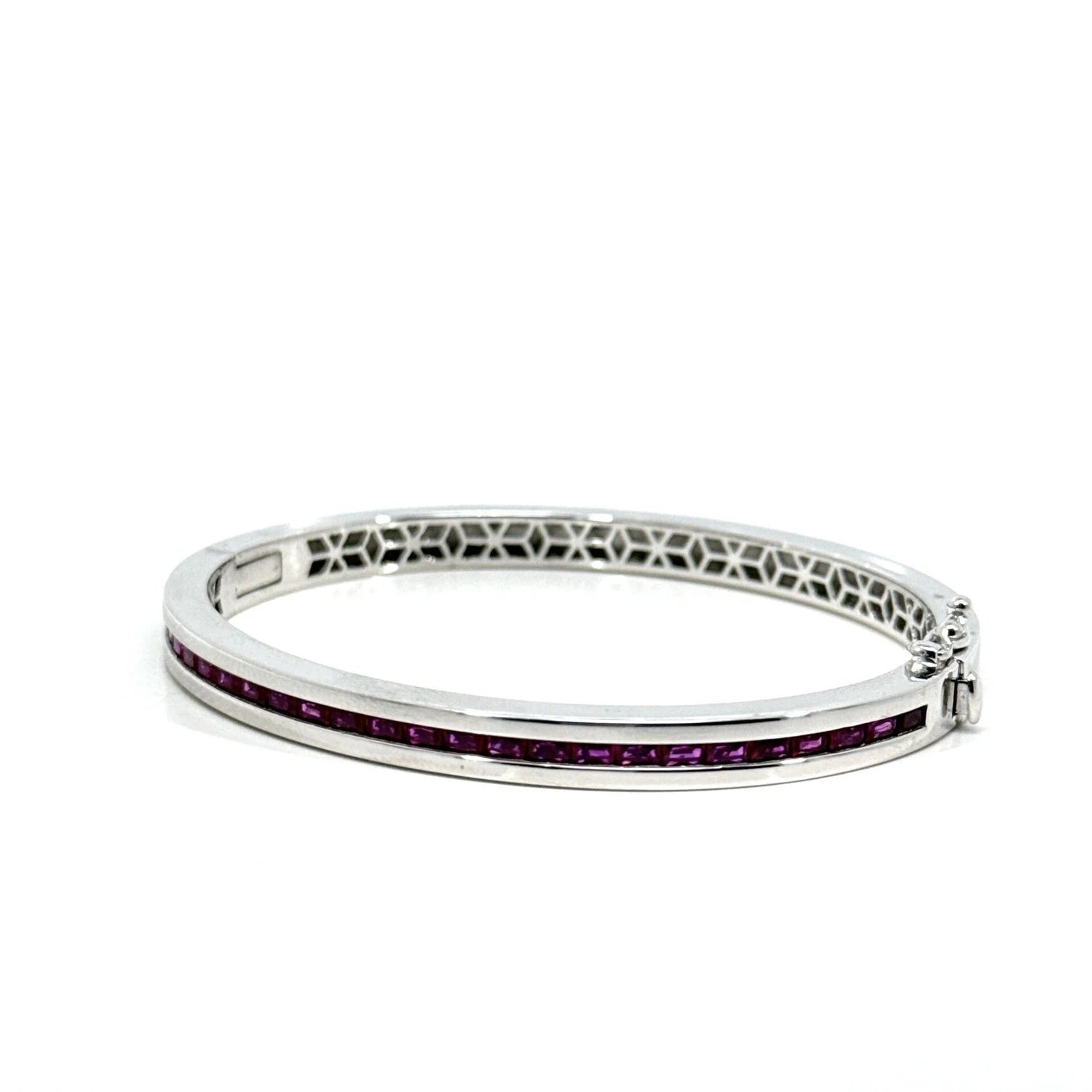 Cetaş Beyaz Altın Taşlı 14 Ayar Altın Kelepçe - Nur Kuyumculuk