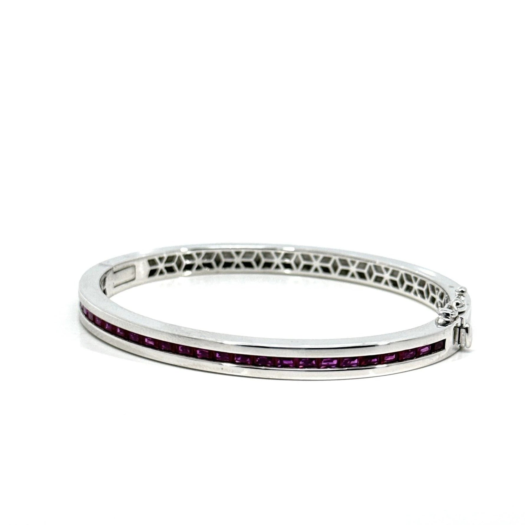 Cetaş Beyaz Altın Taşlı 14 Ayar Altın Kelepçe - Nur Kuyumculuk