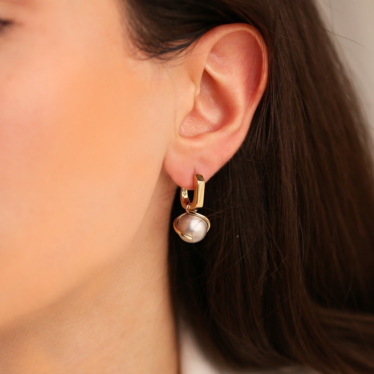 Cetaş Eterna 14 Ayar Altın Küpe - Nur Kuyumculuk