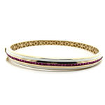 Cetaş Eterna Beyaz Mineli Taşlı 14 Ayar Kelepçe - Nur Kuyumculuk