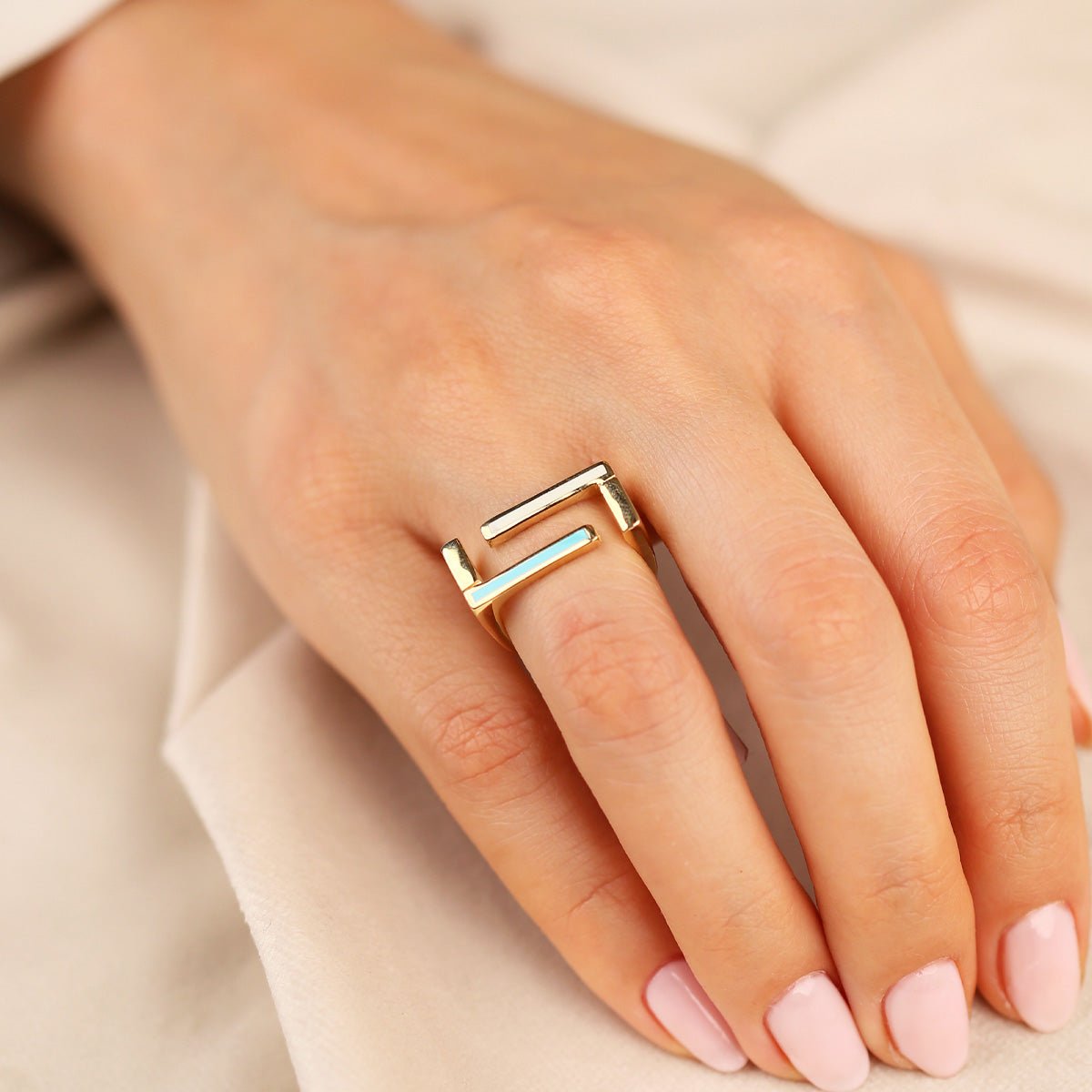 Cetaş Eterna Mineli 14 Ayar Altın Yüzük - Nur Kuyumculuk