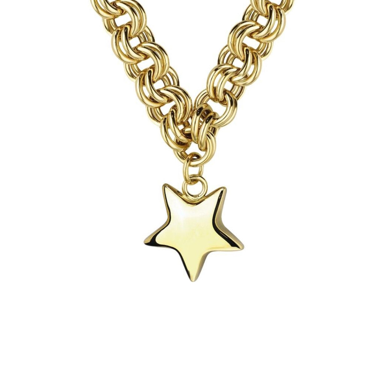 Cetaş Eterna Serisi Yıldız Detaylı 14 Ayar Altın kolye