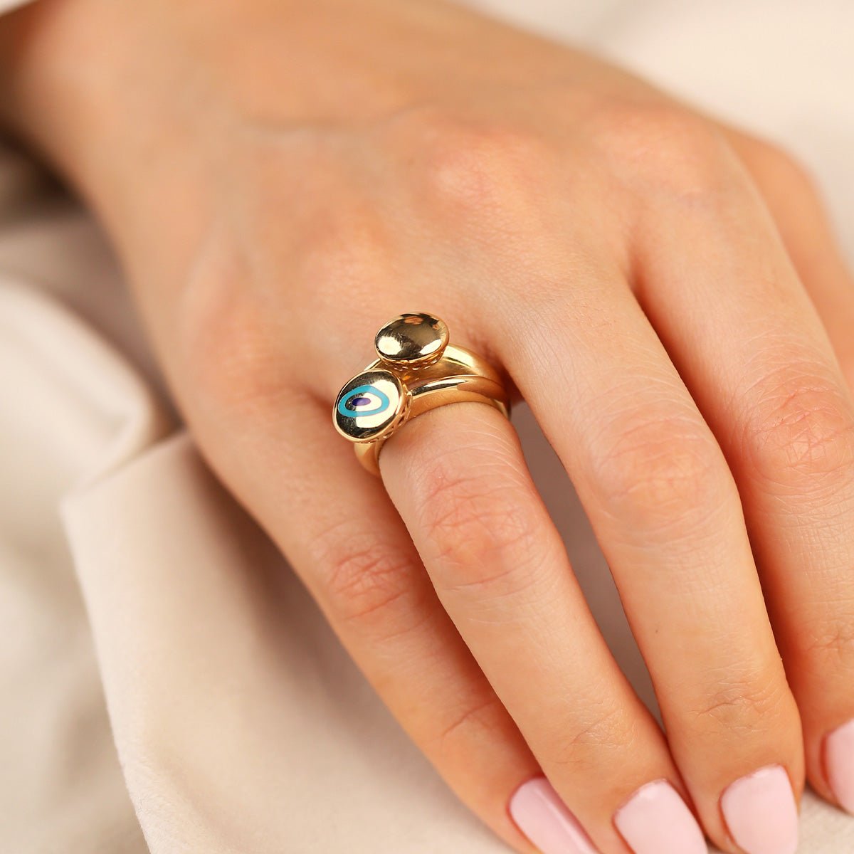 Cetaş Fortuna Mineli 14 Ayar Altın Yüzük - Nur Kuyumculuk