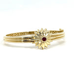 Cetaş Kırmızı Taşlı 14 Ayar Altın Kelepçe - Nur Kuyumculuk