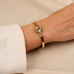 Cetaş Kırmızı Taşlı 14 Ayar Altın Kelepçe - Nur Kuyumculuk