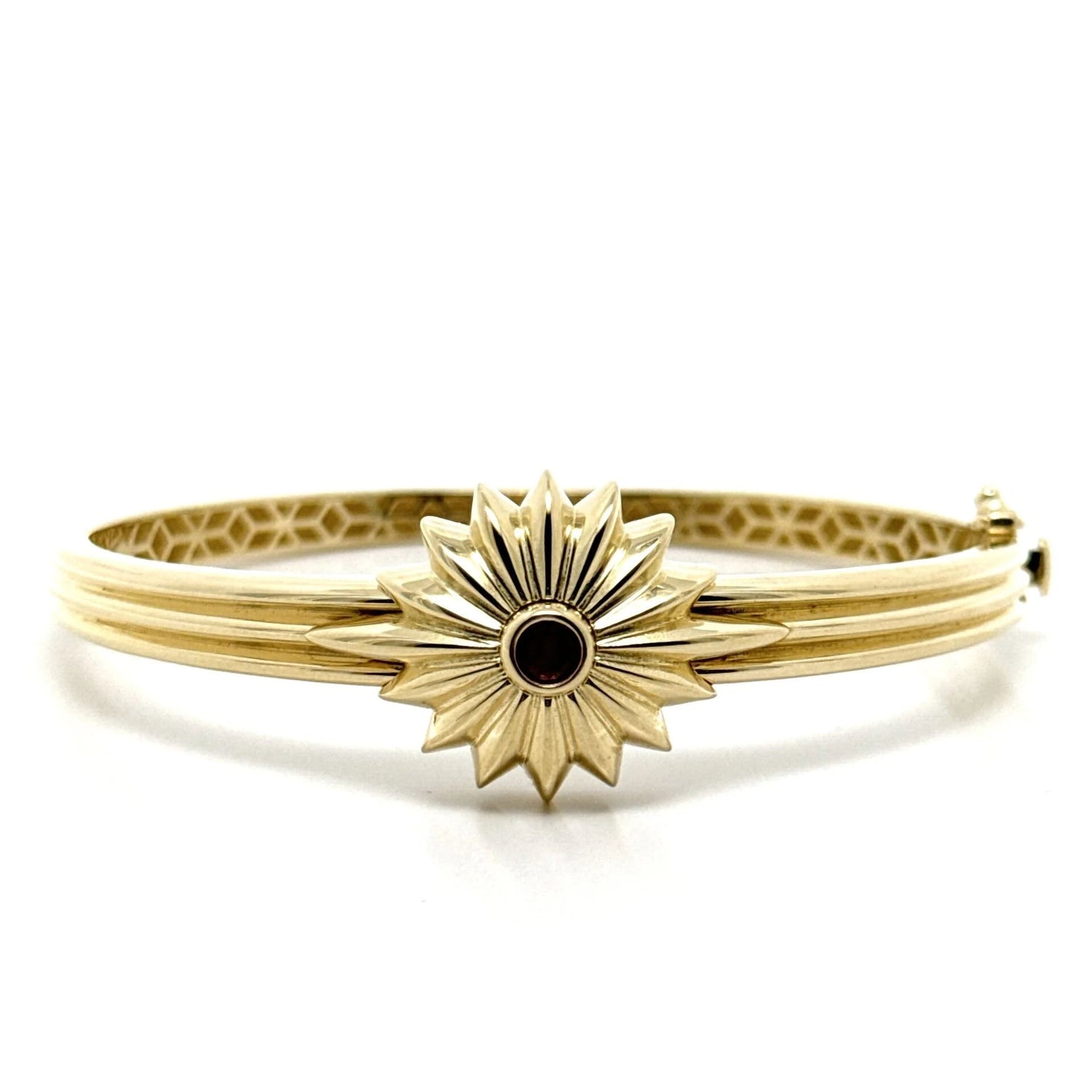 Cetaş Kırmızı Taşlı 14 Ayar Altın Kelepçe - Nur Kuyumculuk