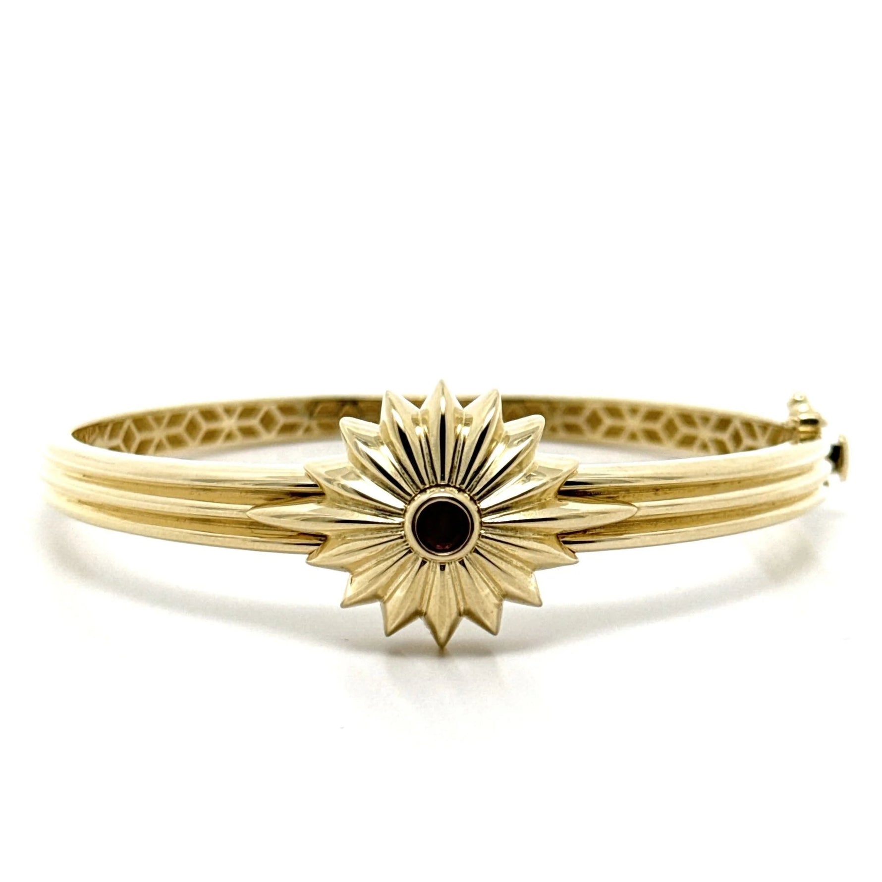 Cetaş Kırmızı Taşlı 14 Ayar Altın Kelepçe - Nur Kuyumculuk