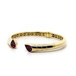 Cetaş Kırmızı Taşlı 14 Ayar Kelepçe - Nur Kuyumculuk