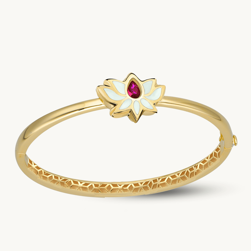 Cetaş Lotus Kelepçe 14 Ayar Altın Kolye - Nur Kuyumculuk