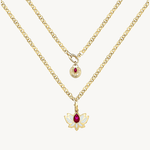 Cetaş Lotus Köstek Model 14 Ayar Altın Kolye - Nur Kuyumculuk