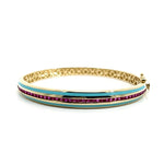 Cetaş Mavi Mineli 14 Ayar Altın Kelepçe - Nur Kuyumculuk