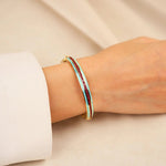 Cetaş Mavi Mineli 14 Ayar Altın Kelepçe - Nur Kuyumculuk