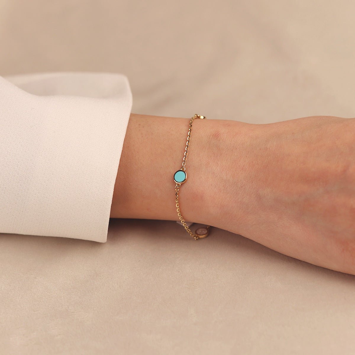 Cetaş Mineli Zarif 14 Ayar Altın Bileklik - Nur Kuyumculuk