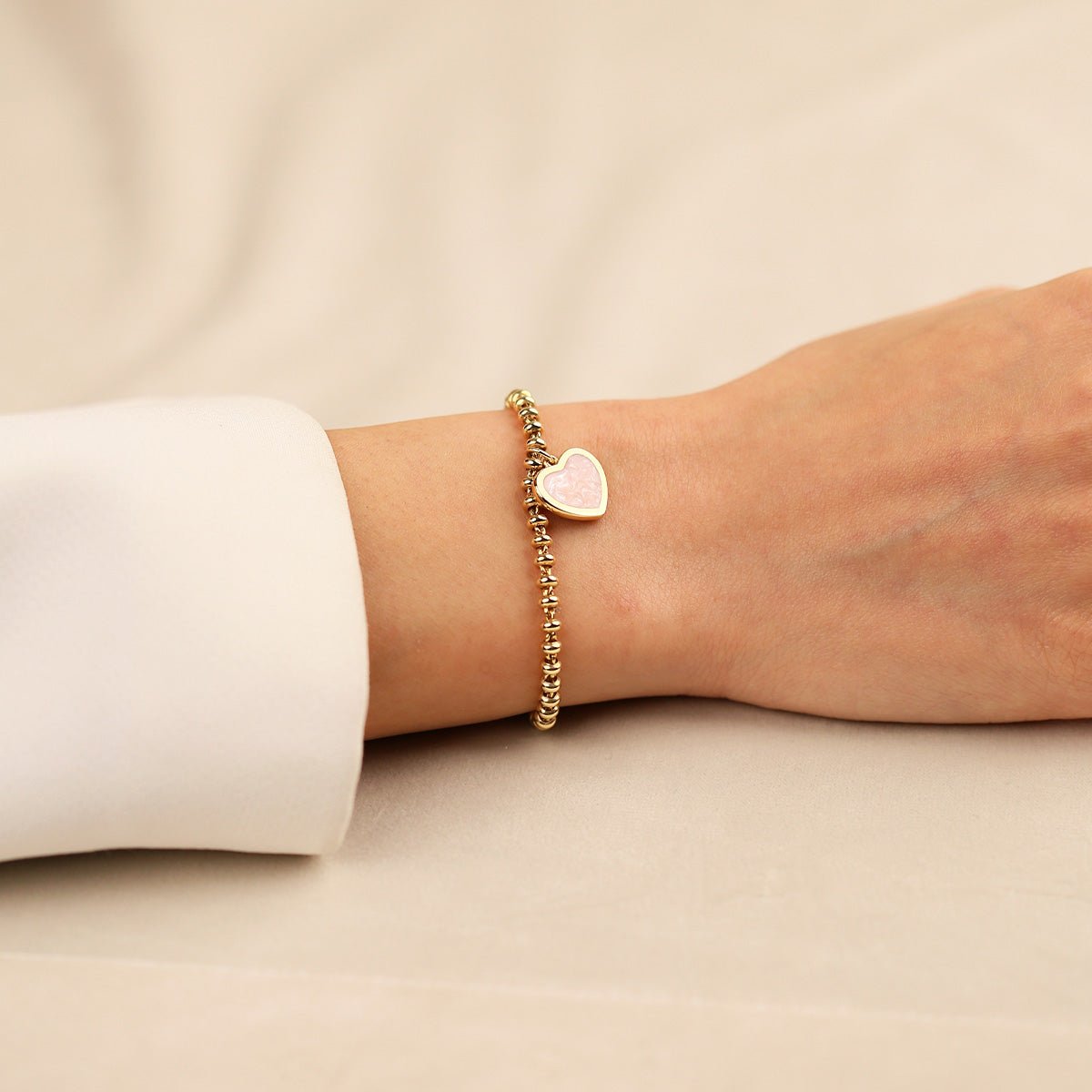 Cetaş Pembe Kalpli 14 Ayar Altın - Nur Kuyumculuk