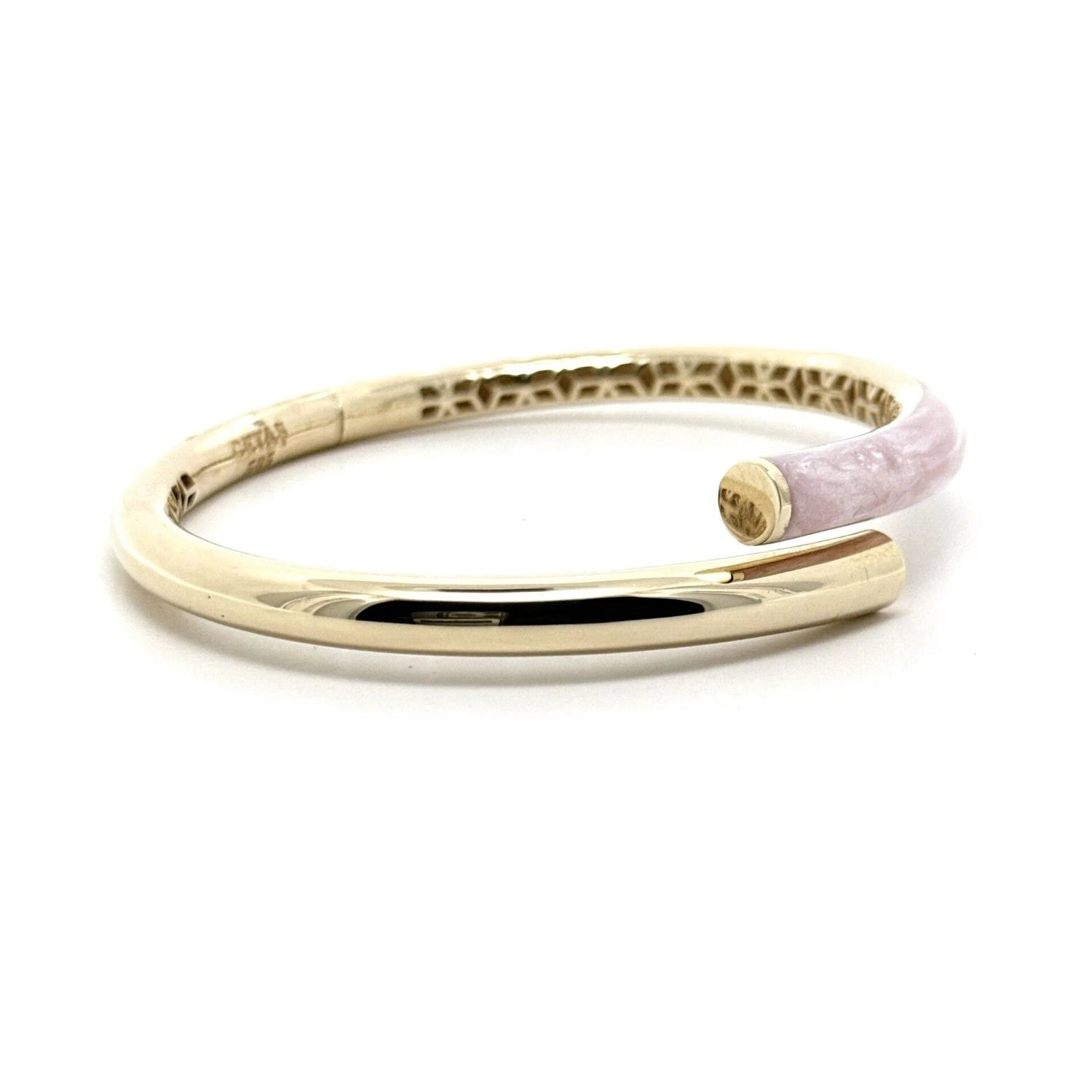 Cetaş Pembe Mineli 14 Ayar Altın Kelepçe - Nur Kuyumculuk