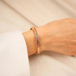 Cetaş Pembe Taşlı 14 Ayar Altın Kelepçe - Nur Kuyumculuk