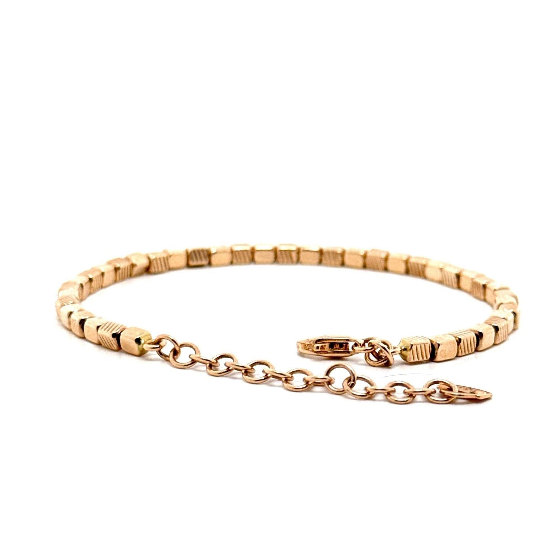 Cetaş Roz Rengi Dorikalı 14 Ayar Altın Kelepçe - Nur Kuyumculuk